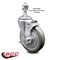 Service Caster 5 Inch Gray Polyurethane Wheel Swivel 12mm Threaded Stem Caster with Brake SCC-TS20S514-PPUB-TLB-M1215 - alternate 4